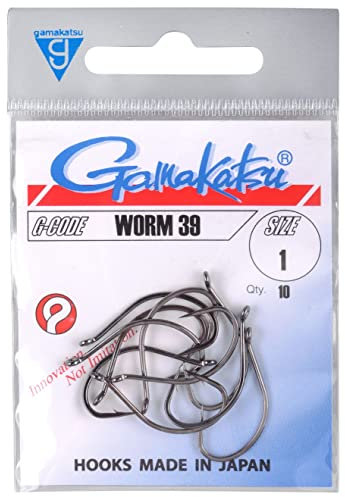 Gamakatsu Hook Worm 39 - Dropshot Haken, Größe/Packungsinhalt:Gr. 4/12 Stück