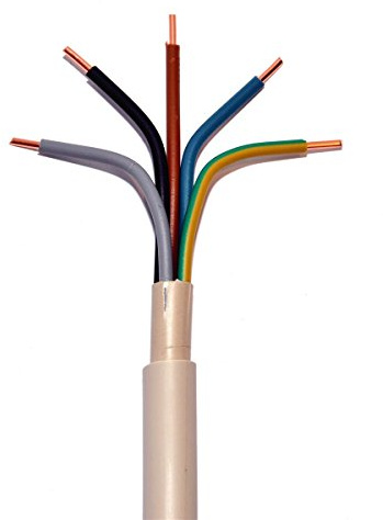 50m NYM-J 5x1,5 mm² RE Mantelleitung grau Installationsleitung Feuchtraumleitung