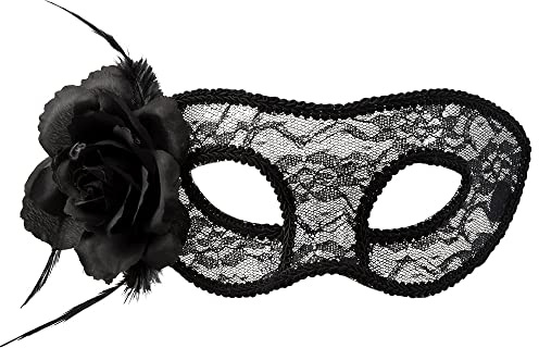 Boland – Augenmaske aus Spitze mit Blumenverzierung, elegante Gesichtsmaske für Halloween, Maskenball und Mottoparty