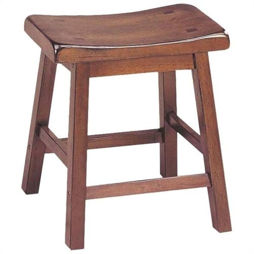Acme Furniture Gaucho 18 Saddle Bar Stool in Walnut (Set of 2)