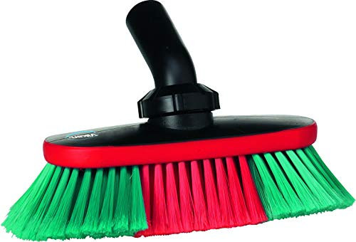 Vikan Autobürste mit Wasserdurchlauf und Drehgelenk, 250 mm, Weich/gesplisst, Schwarz