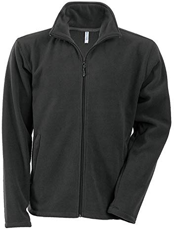 Kariban Micro Fleece Men's Sweat Jacket Full Zip - Grey - Small