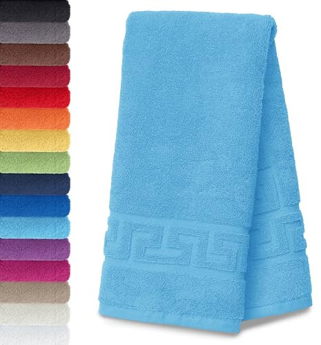 AR Line 2er Set Duschvorleger – Badematten 50 x 70 cm, 100% Baumwolle, 700 g/m², Weich & Saugstark, Farbe: Türkis