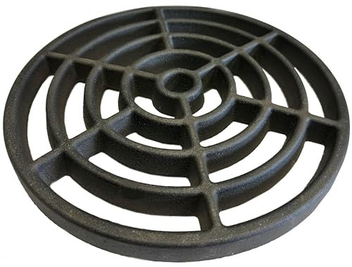 10 Diameter 254mm 16mm 5/8 Thick Round Circular Cast Iron Gully Grid/Grate Heavy Duty Drain Cover Black Satin Finish.