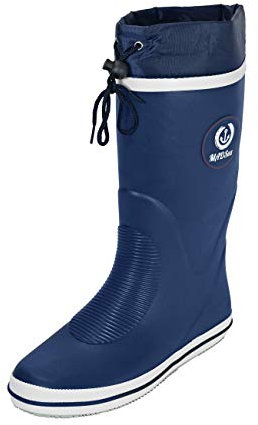 MADSea Classic High Stivali di Gomma Stivali da Pioggia Uomo Donna Senza Fodera Alti Blu, Dimensioni:40 EU