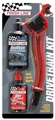 Finish Line Drivetrain Kit: Grunge Brush + 2 oz Dry Lube + 4 oz EcoTech Degreaser