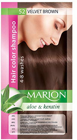 Marion Hair Dye Shampoo Bag Semi-Permanent Colour 4 to 8 Washes with Aloe and Keratin