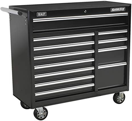 Sealey AP41120B 12 Drawer Rollcab with Ball Bearing Slides - Black