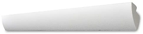 Decosa Deckenleiste G35 Karoline - Dekorative Lichtleiste in Weiß für indirekte Beleuchtung von Wand und Decke - 30 Leisten à 2 m Länge= 60 m - Zierleiste aus Styropor 42 x 45 mm