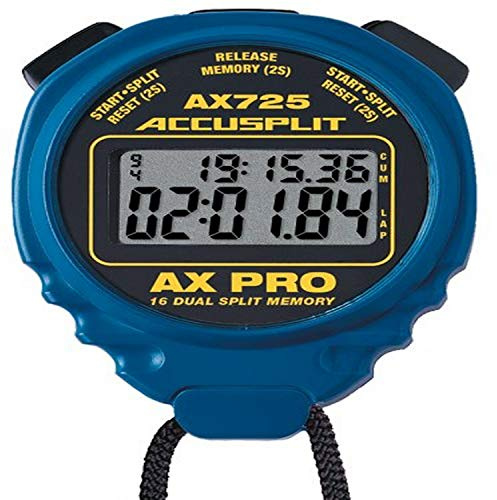ACCUSPLIT AX725 PRO MEMORY (16) Dual Line Stopwatch (Blue)