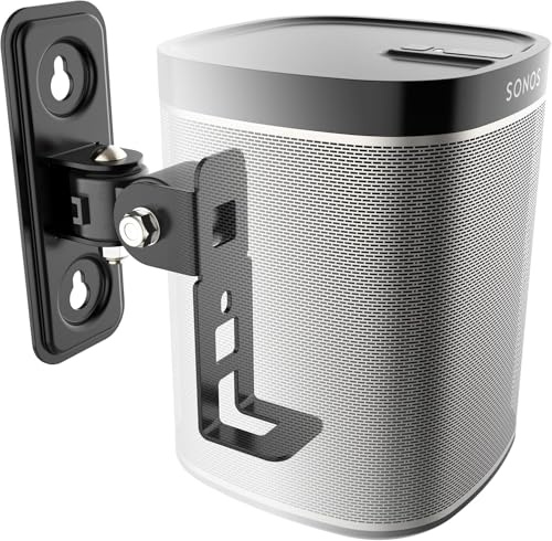 RICOO 1 x Lautsprecher Wandhalterung für Sonos Play :1™ LH431-B Lautsprecherwandhalterungen Boxenhalterung Wand Lautsprecherhalterung schwenkbar neigbar Wandhalter HiFi Audio Boxen Halterung