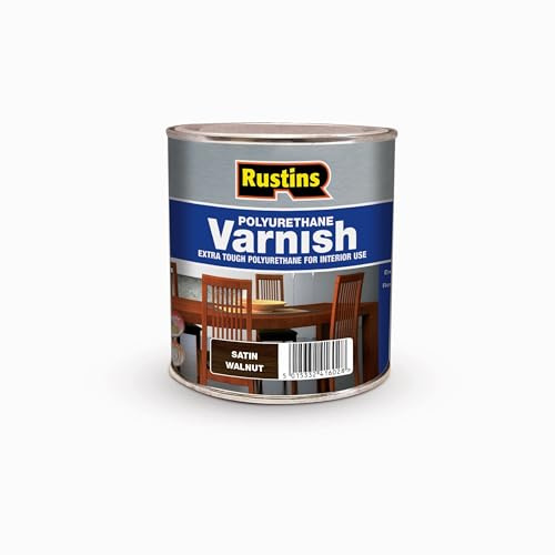 RUSTINS POSW250 Poly Varnish, Walnut Satin, 250 ml