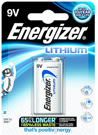 8 St. Litio Energizer Ultimate 9V 6LR61 Ideale per rilevatore di fumo