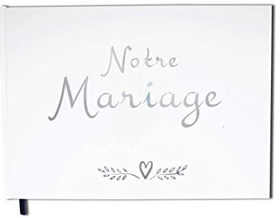 UTTSCHEID Livre d'or Mariage - 100 Pages Couverture Mate - A4 Paysage - Album - Qualité Premium Blanc Pur