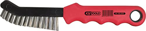 KS Tools 201.2321 Stahldraht-Bremssattel-Drahtbürste 2-reihig, spitz