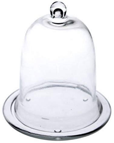 West5Products Glass Cloche Bell Jar With Glass Base H 10cm - Mini