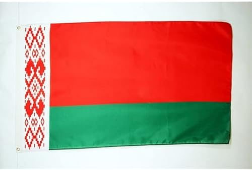 AZ FLAG - Drapeau Biélorussie - 150x90 cm - Drapeau Biélorusse 100% Polyester Avec Oeillets Métalliques Intégrés - Pavillon 110 g