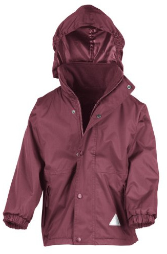 Result Childrens Reversible Storm Stuff Jacket-5/6 Burgundy/Burgundy