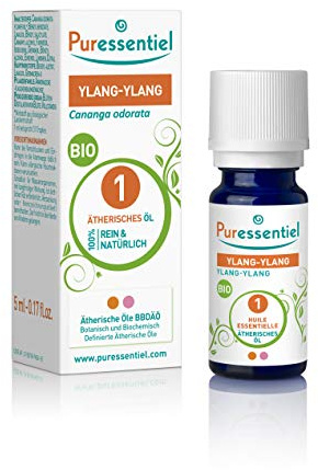 Puressentiel Olio Essenziale di Ylang Ylang – Contribuisce al rilassamento – 100% Puro e Naturale – Botanicamente e Biochimicamente Definito – Agricoltura Biologica – Vegan e Cruelty Free – 5 ml