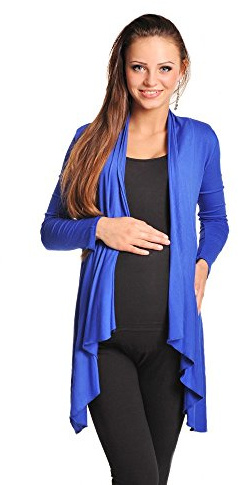 New Maternity Floaty Waterfall Cardigan Shrug Jacket Top 4008 (14, Royal Blue)