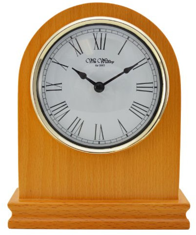 Wooden Mantel Clock Arched 14cm