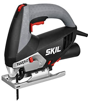 Skil 4381AA Scie Sauteuse Pendulaire a Variateur de Vitesse (500W, Raccord pour Aspirateur, Souffleur)
