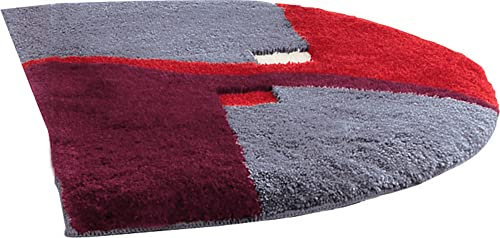 Erwin Müller Duschvorlage Athen, Duschmatte, Dusschvorleger rutschhemmend rot Größe 50x80 cm - kuscheliger Hochflor, für Fußbodenheizung geeignet