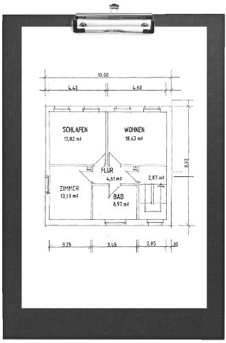 VELOFLEX 4813980 - Schreibplatte DIN A3 hoch, aus PP mit Leinenstruktur, Klammer, Gummiecken und Hängeöse, schwarz
