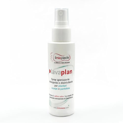 Lavaplan Spray antibatterico, disinfettante e detergente. Pulisce e igienizza a fondo plantari e scarpe, elimina il cattivo odore! (100 ML)