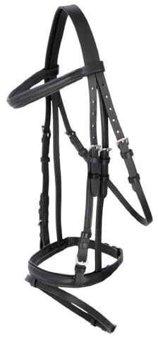 Kerbl Trensen-Zaum Standard Leder für Shetty, Schwarz