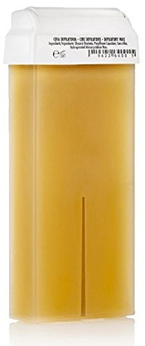 Kosmetex Wachspatrone Honig - Breit 45mm Rollen-Aufsatz, Enthaarungswachs, Warmwachs, 1 x Breit