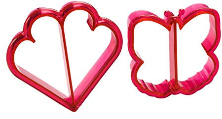 Premier Housewares 806539 Butterfly and Heart Sandwich Cutters-Set of 2-Pink, H26 x W18 x D3cm