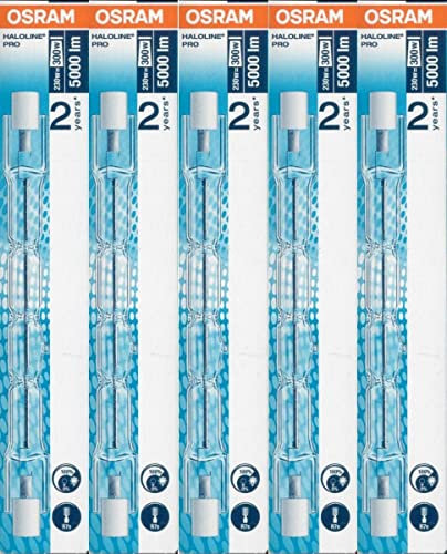 Osram Lot de 5 - ampoules halogène Haloline Pro R7s 118mm 230V 230W 64701