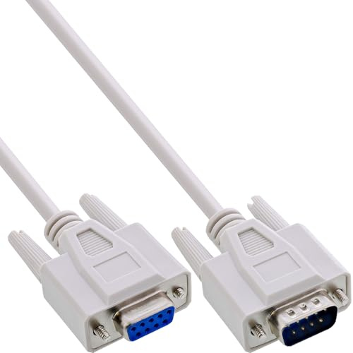 InLine 12235 Serielle Verlängerung, 9pol Stecker / Buchse, vergossen, 1:1 belegt, 5m