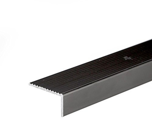 ANODISED Aluminium Anti Non Slip Stair Edge Nosing Trim 900mm x 20mm x 40mm A33 Black