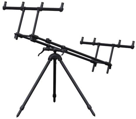 Prologic Tri-Lux Karpfenrutenständer - 3 Ruten, Aluminium, Schwarz, Deckenmontage, 60-95cm, 70-114cm