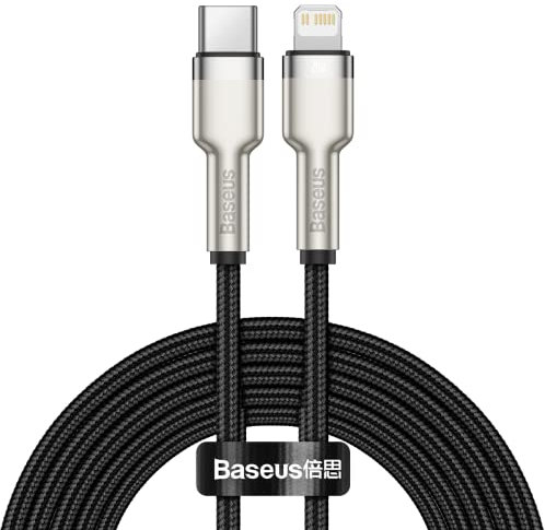 Baseus Câble USB-C vers Lightning Cafule, PD, 20W, 2m - Noir