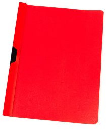 25 Cliphefter DIN A4 / Klemmhefter/Bewerbungsmappe/Farbe: rot