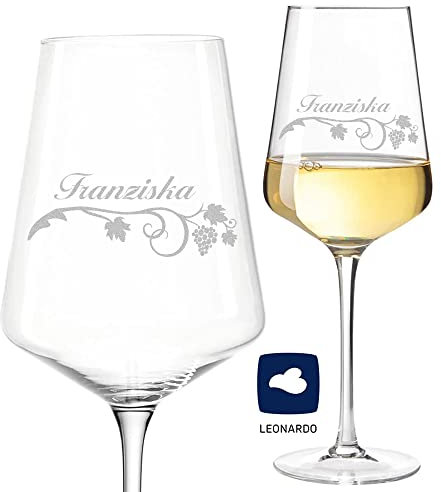 Leonardo Weinglas Puccini mit Gravur des Namens – Wein-Glas 560 ml - personalisiert - Weinliebhaber - Männer und Frauen - wine glass - Mama, Mum - Muttertag, Geburtstag, Weihnachten