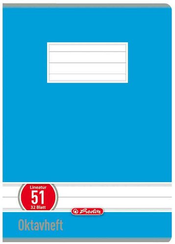 herlitz Oktavheft x.book, DIN A6, liniert, 70 g/qm, 60 Blatt VE=6