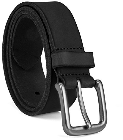 Timberland Men's 35mm Classic Buckle Jean Leather Belts, Black, 42