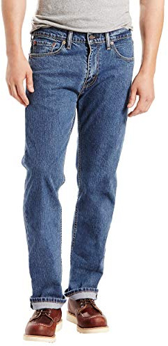Levi's Men's 505 Regular Fit Jeans (Also Available in Big & Tall), Stonewash/Stretch, 42W x 32L