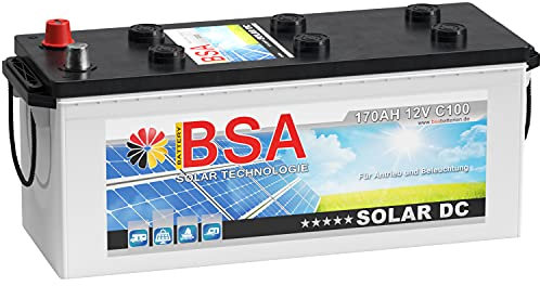 BSA 170Ah 12V Solarbatterie Wohnmobil Versorgungsbatterie Solar Batterie 140AH 150Ah