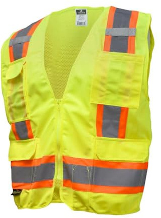 Radians SV6GXL Two Tone Surveyor Class 2 Safety Vest, X-Large, Green