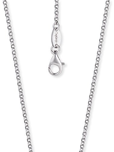 Engelsrufer Erbskette 925er Sterlingsilber rhodiniert, 60 cm, Karabinerverschluss, nickelfrei, filigran, einfacher Chic