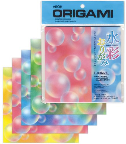 Aitoh Bubbles Origami Paper, 5.875 by 5.875-Inch, 36 Sheets