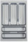 Orga-Box Besteckeinsatz I Besteckkasten 317 x 474 mm für Tandembox + ModernBox im 40er Schrank