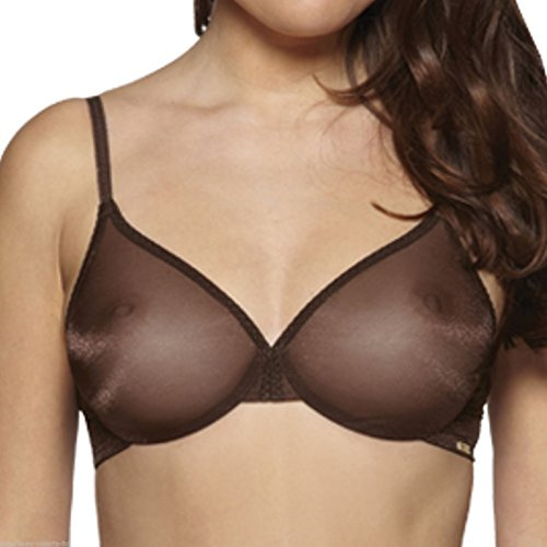 Gossard Damen Glossies Sheer Bra Geformter BH, Durchsichtig, Sattes Braun, 80D