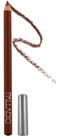 Palladio Lip Liner Pencil, Wooden, Firm yet Smooth, Contour and Line with Ease, Perfectly Outlined Lips, Comfortable, Hydrating, Moisturizing, Rich Pigmented Color, Long Lasting, Spice