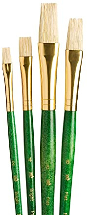 Princeton RealValue Brush Set, Natural, Green Handle, 4 Piece, 1 Count